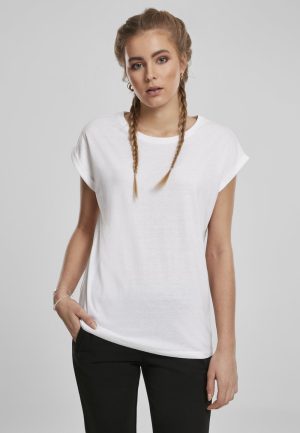 Damen Shirts & Tops | Urban Classics EXTENDED SHOULDER 2-PACK – T-Shirt basic – teal white/weiß – DC15495