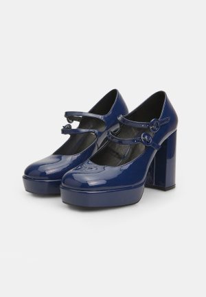 Damen High Heels | Bata CON DOPPIO CINTURINO – Plateaupumps – blau – WB21948