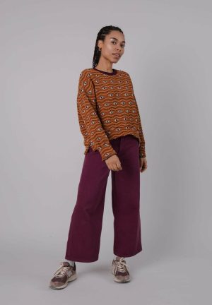 Damen Sweatshirts & Hoodies | Brava Fabrics EYES ROUNDED – Sweatshirt – orange – DW22233